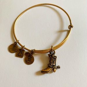 Alex and Ani Cowboy Boot Charm Bracelet